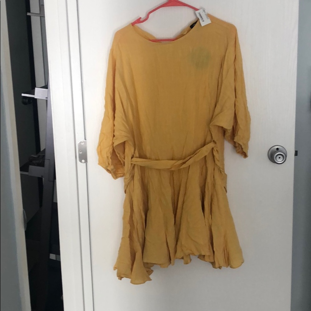 Yellow flare dress
